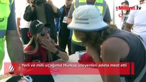 Türkiye’nin ilk kadın akrobasi pilotu ve Hürkuş göklerde! İzleyenleri büyüleyen anlar