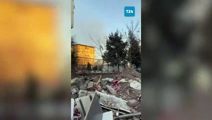 9 katlı Serdar Bey Apartmanı'nın 7 katı toprağa gömüldü