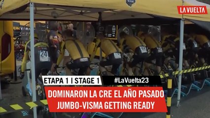 Jumbo-Visma getting ready - Stage 1 - La Vuelta 2023