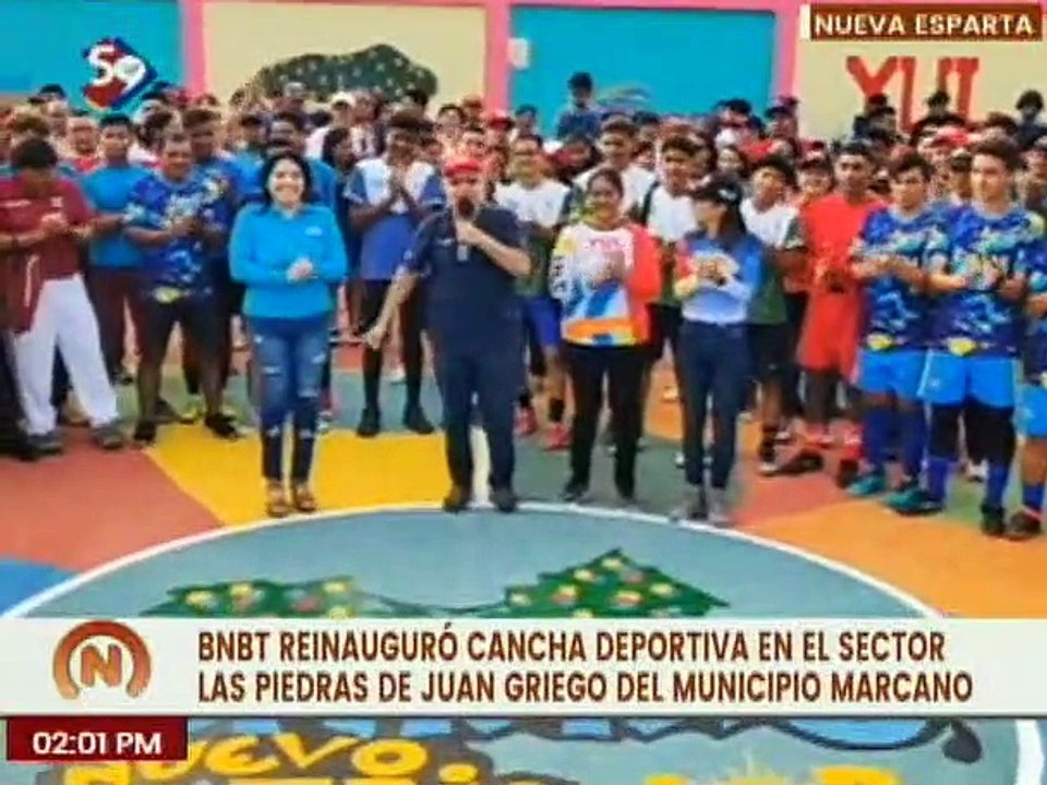 Nva. Esparta | Reinauguran cancha deportiva en el municipio Marcano