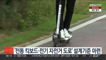 '전동 킥보드·전기 자전거 도로' 설계기준 마련