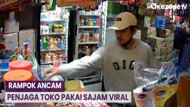 Aksi 2 Rampok dan Ancam Penjaga Toko Pakai Sajam Viral di Media Sosial