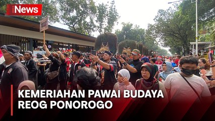 Meriahkan HUT Ke-78 RI, Warga Antusias Saksikan Pawai Budaya Reog Ponorogo