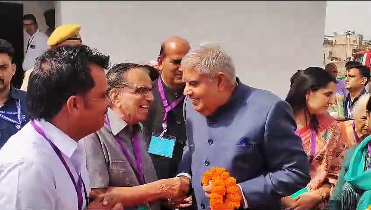 देखें वीडियो@ उप राष्ट्रपति जगदीप धनखड़ का झुंझुनूं दौरा