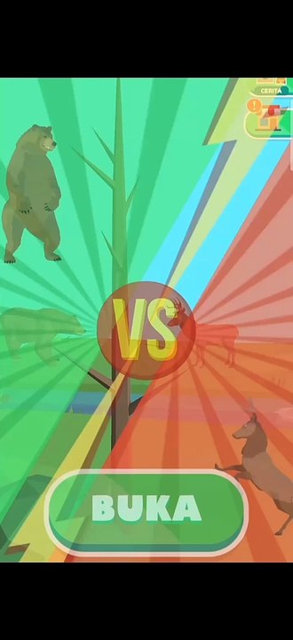beruang vs rusa