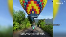 Taiwanese Hot Air Balloon Pilot Nails Landing on Truck