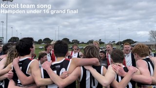 Hampden under 16 grand final - Koroit song