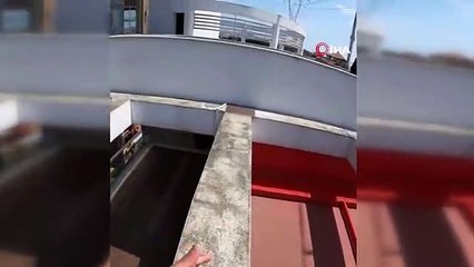 Les moments où le jeune athlète de parkour revenu d'entre les morts sont filmés