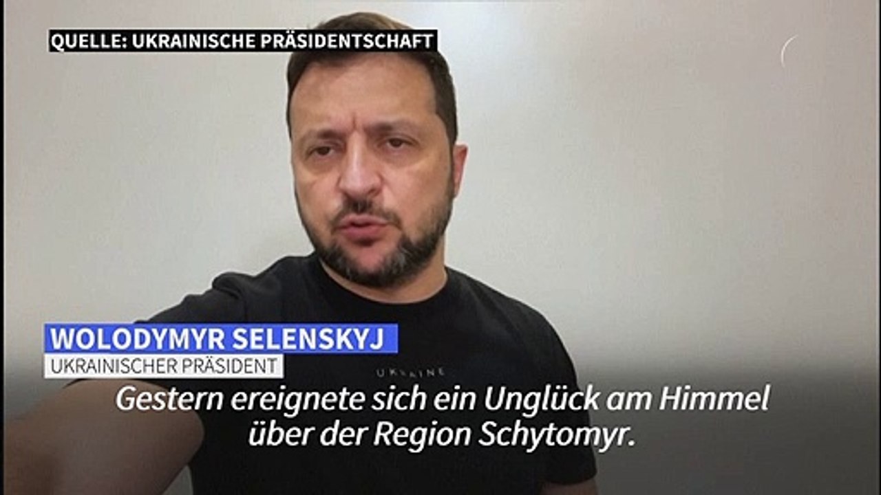 Kampfjet-Kollission: Selenskyj gedenkt der toten Piloten