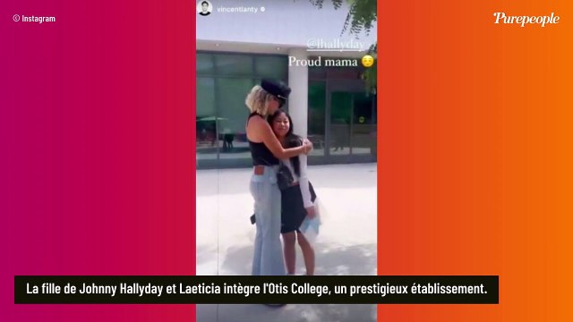 Jade Hallyday intègre une prestigieuse université américaine, Laeticia, très fière, immortalise sa rentrée