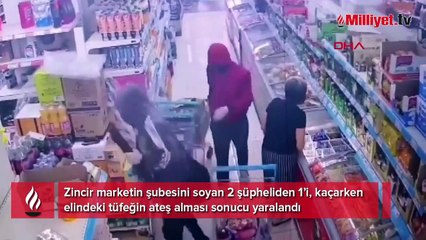 Manketi soyan hırsız tüfekle kendini vurdu!
