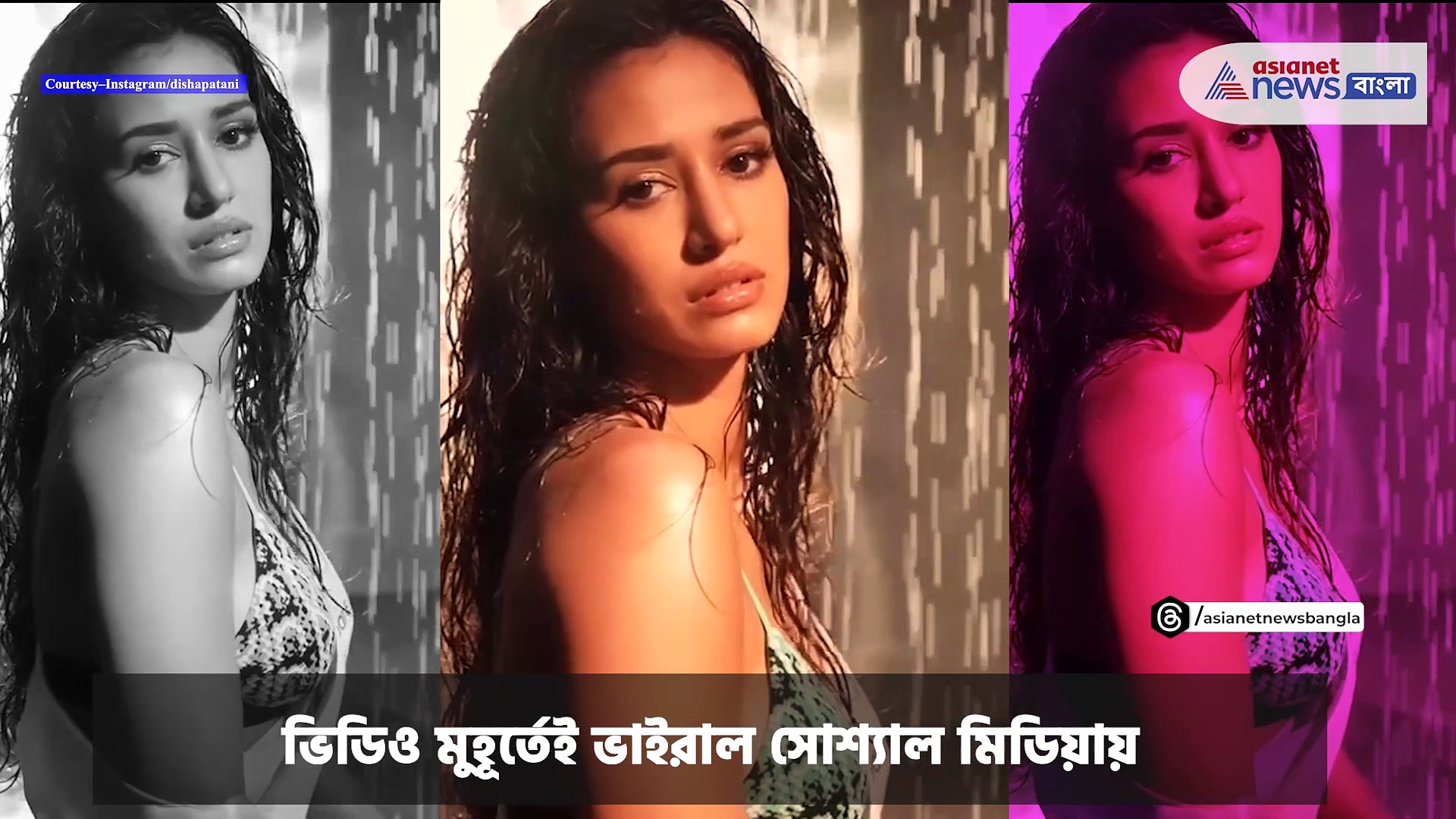 Disha Patani : ভেজা শরীরে সোশ্যাল মিডিয়ায় আগুন ধরালেন দিশা পাটানি, দেখুন ভিডিও