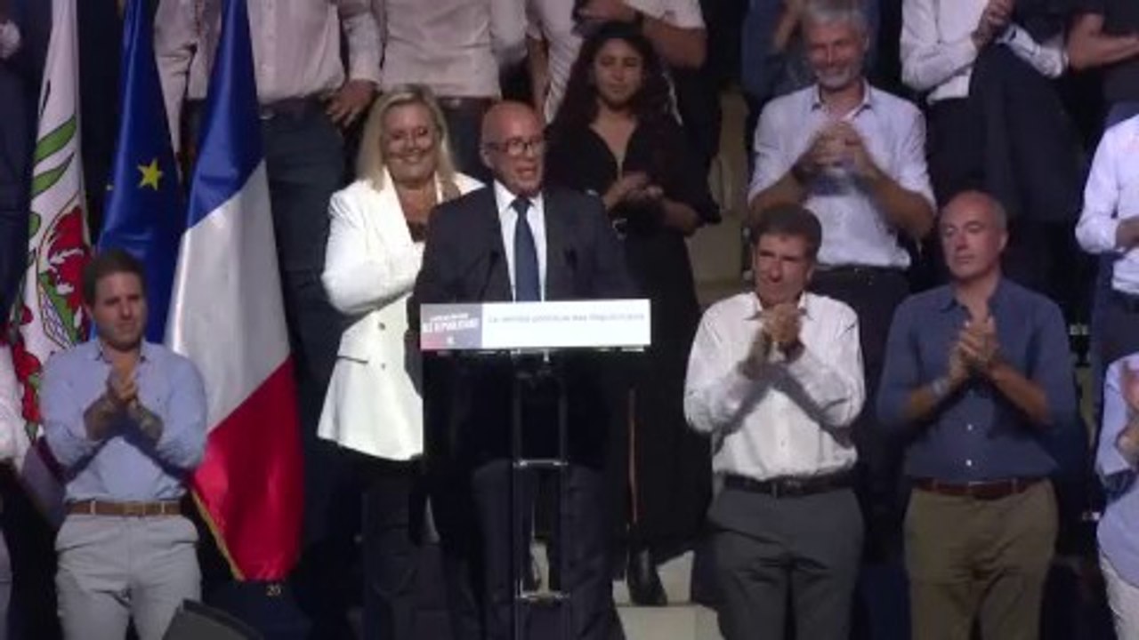 Suivez en direct le discours de rentrée d’Éric Ciotti
