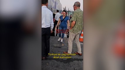 Otobüste yağ eridi, valizler mahvoldu