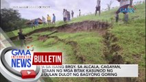 Lupa sa isang Brgy. sa Alcala, Cagayan, nakitaan ng mga bitak kasunod ng pag-uulan dulot ng bagyong Goring | GMA Integrated News Bulletin