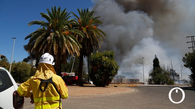 Incendio en antiguas naves de Chinales en Córdoba
