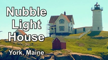 Exploring the Nubble Light House from land and air in York, Maine