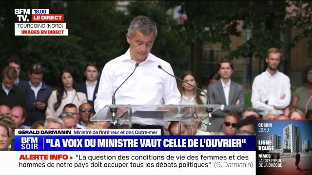 Gérald Darmanin à Tourcoing: La question de la condition de vie des femmes et des hommes de notre pays doit occuper tous les débats politiques