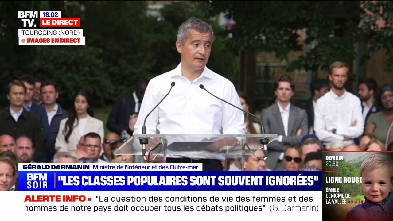 Gérald Darmanin à Tourcoing: "Les gens ordinaires ont besoin de sécurité, car l'État est leur seul bien pour défendre leur famille"