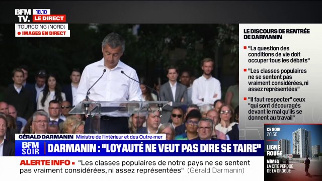 Gérald Darmanin à Tourcoing: Il existe désormais un eux et un nous entre les prétendues élites et une partie du peuple