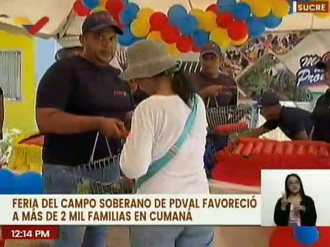 Sucre | Más de 2 mil familias son favorecidas con feria del Campo Soberano y expendio de alimentos