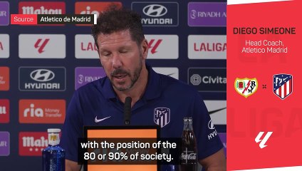 Simeone criticises Luis Rubiales' actions