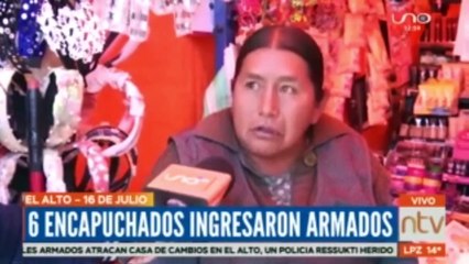 Violento atraco en casa de cambio de El Alto deja un policía herido