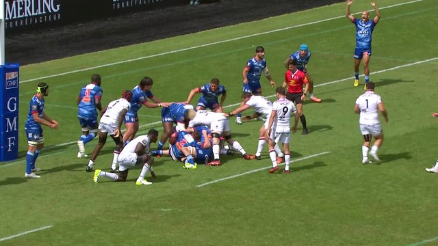 TOP 14 - Essai de Xavier MIGNOT (LOU) - Stade Rochelais - LOU Rugby - Saison 2023-2024