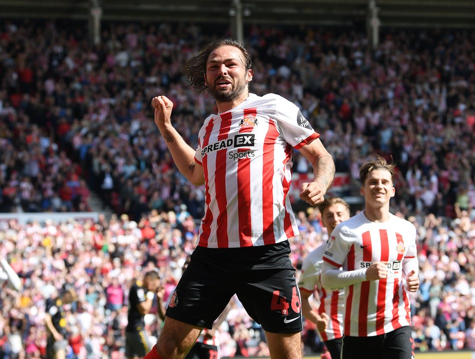 Joe Nicholson reacts after Sunderland's resounding 5-0 win over ...