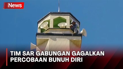 Pria Coba Bunuh Diri di Menara Masjid Kota Baubau, Aksi Berhasil Digagalkan Tim SAR