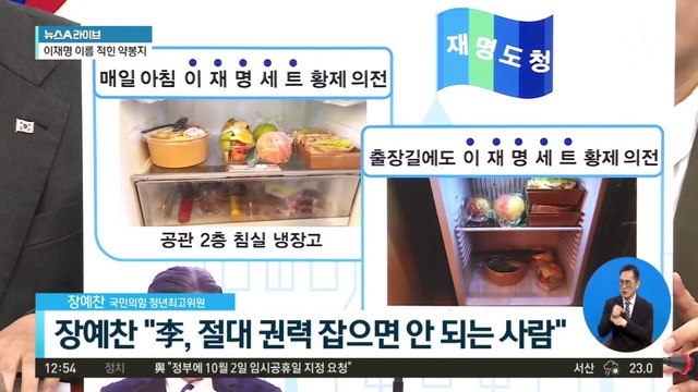 장예찬 “매일 아침 샌드위치 세트, 비용 누가 냈나”