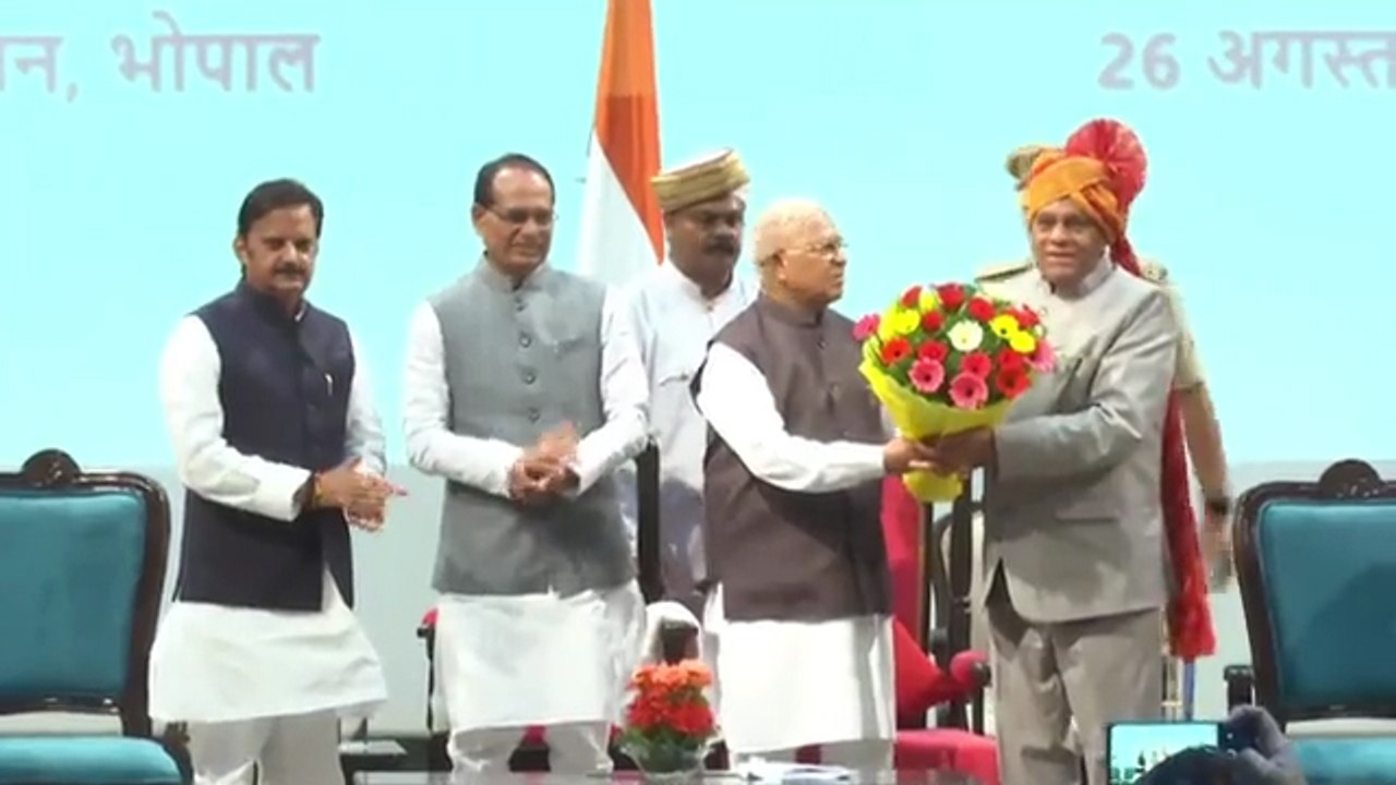 राजभवन, भोपाल में आयोजित शपथ ग्रहण समारोह