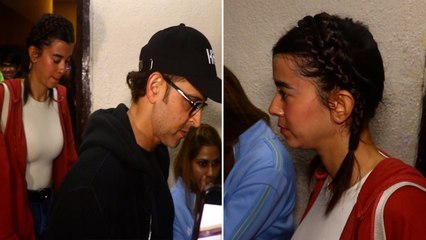 Hrithik Roshan और Saba Azad निकले Movie Date पर, Fans और Paps की भीड़ में बुरी तरह घिरे! |FilmiBeat