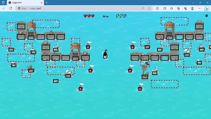 playing Microsoft edge surf part 3