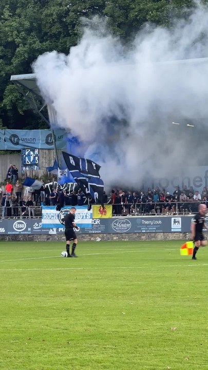 L'ambiance du kop rochefortois avant le match de coupe contre Rochefort
