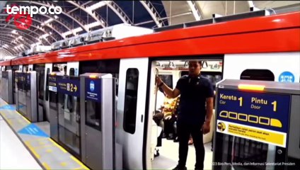 Resmikan LRT, Jokowi Ingin Masyarakat Beralih ke Transportasi Umum