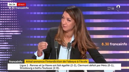 "L'abaya à l'école c'est non, c'est interdit", déclare la secrétaire d'État chargée de la Ville Sabrina Agresti-Roubache