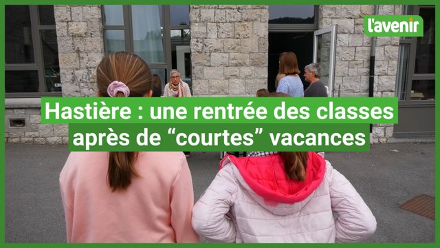 Rentrée des classes à Hastière, après de courtes vacances d'été