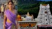 Janhvi Kapoor Visits Sri Venkateswara Swami Temple Full Video, Lavender Saree Without Makeup Look..