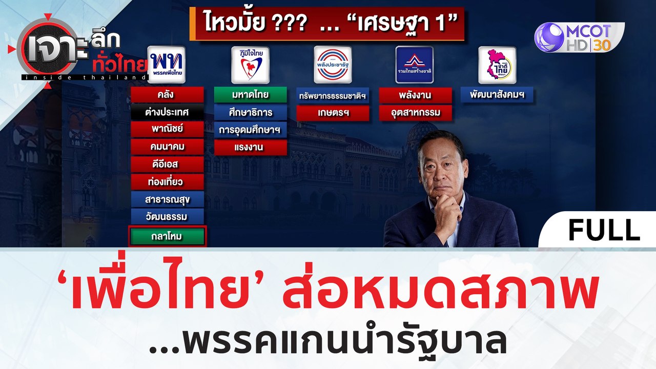(คลิปเต็ม) 'เพื่อไทย' ส่อ! หมดสภาพ...พรรคแกนนำร...
