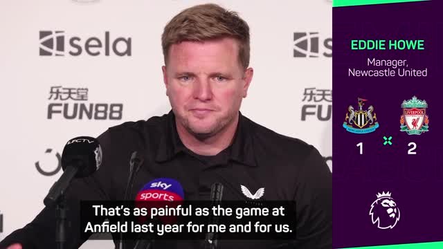 'I want players to be hurting' - Howe disappointed by Liverpool defeat