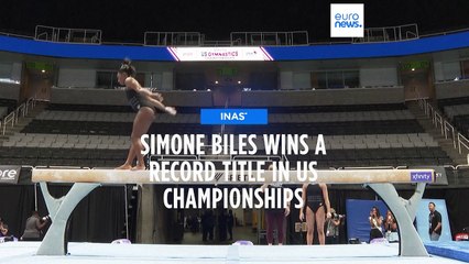 US gymnast Simone Biles wins a record eighth all-around national title