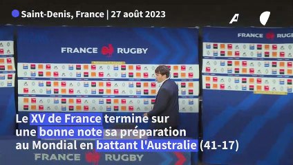 Rugby: la France termine sa préparation au Mondial en battant l'Australie