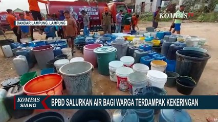 BPBD Lampung Distribusikan Air Bersih Bagi Warga Terdampak Kekeringan