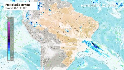 Previsão de precipitação e nuvens