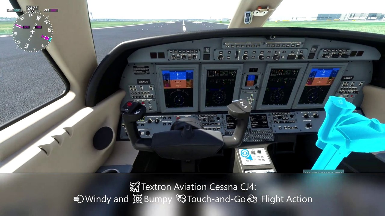 ★ The BM AG Project ★ | ✈️ "Flight Simulator (2020)": ✈️ Textron Aviation Cessna CJ4:  Windy and  Bumpy T ouch-and-Go  Flight Action