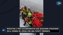 Rescatan a tres excursionistas que quedaron atrapados en el Pirineo de Lérida por una fuerte tormenta