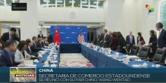Ministro de Comercio chino se reúne en Beijing con su homóloga estadounidense