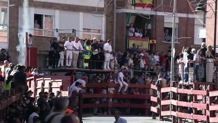 Un herido en el primer encierro de la "Pamplona chica"