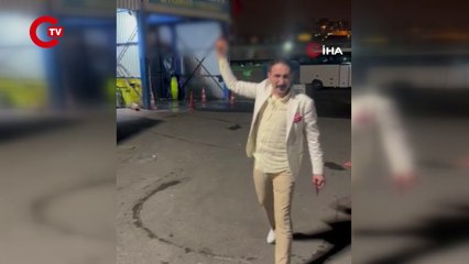 Otogarda etrafa küfürler savurup, havaya ateş açtı!